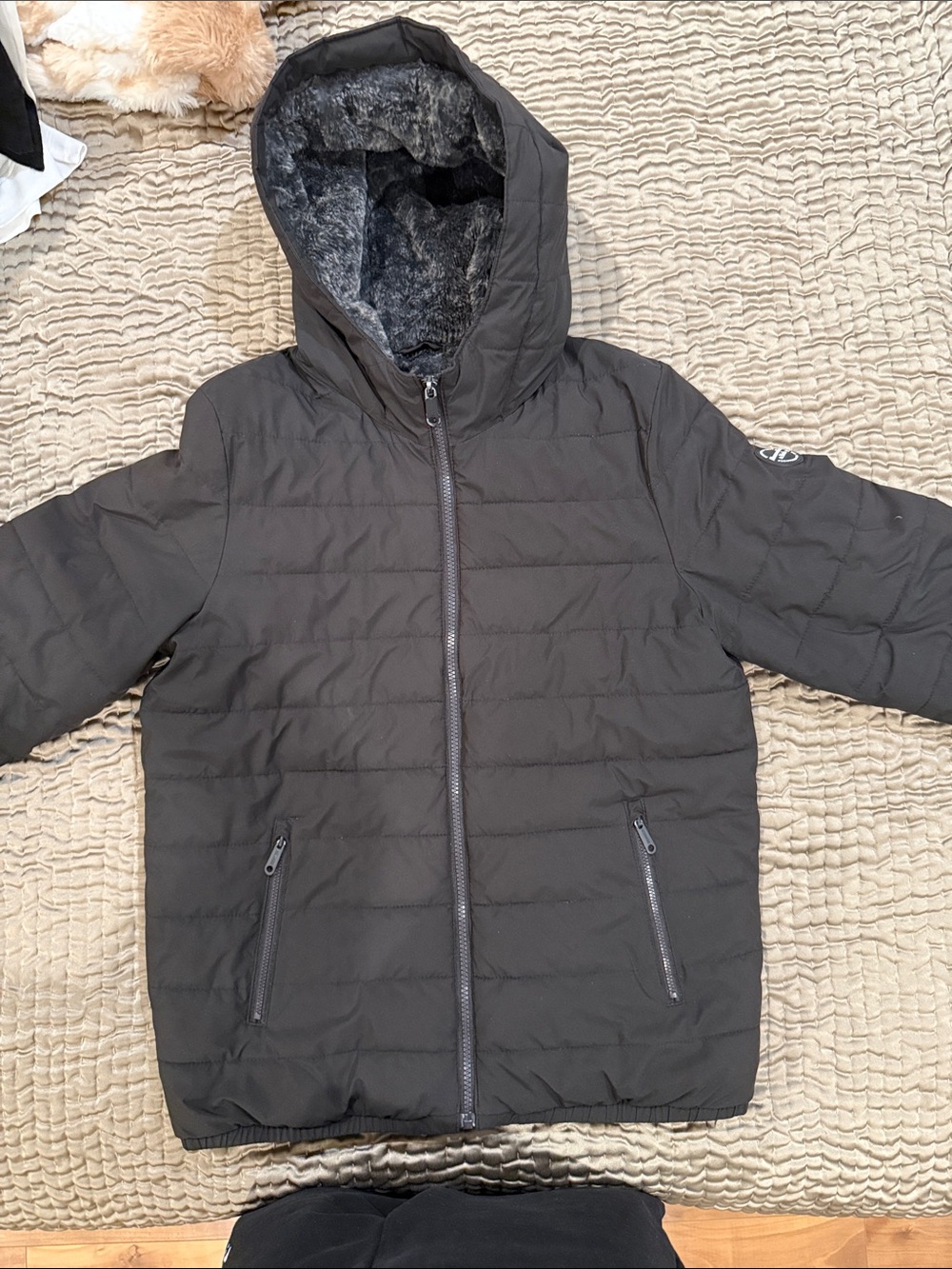Abercrombie and fitch kids/teens hooded puffer jacket. Size 15/16